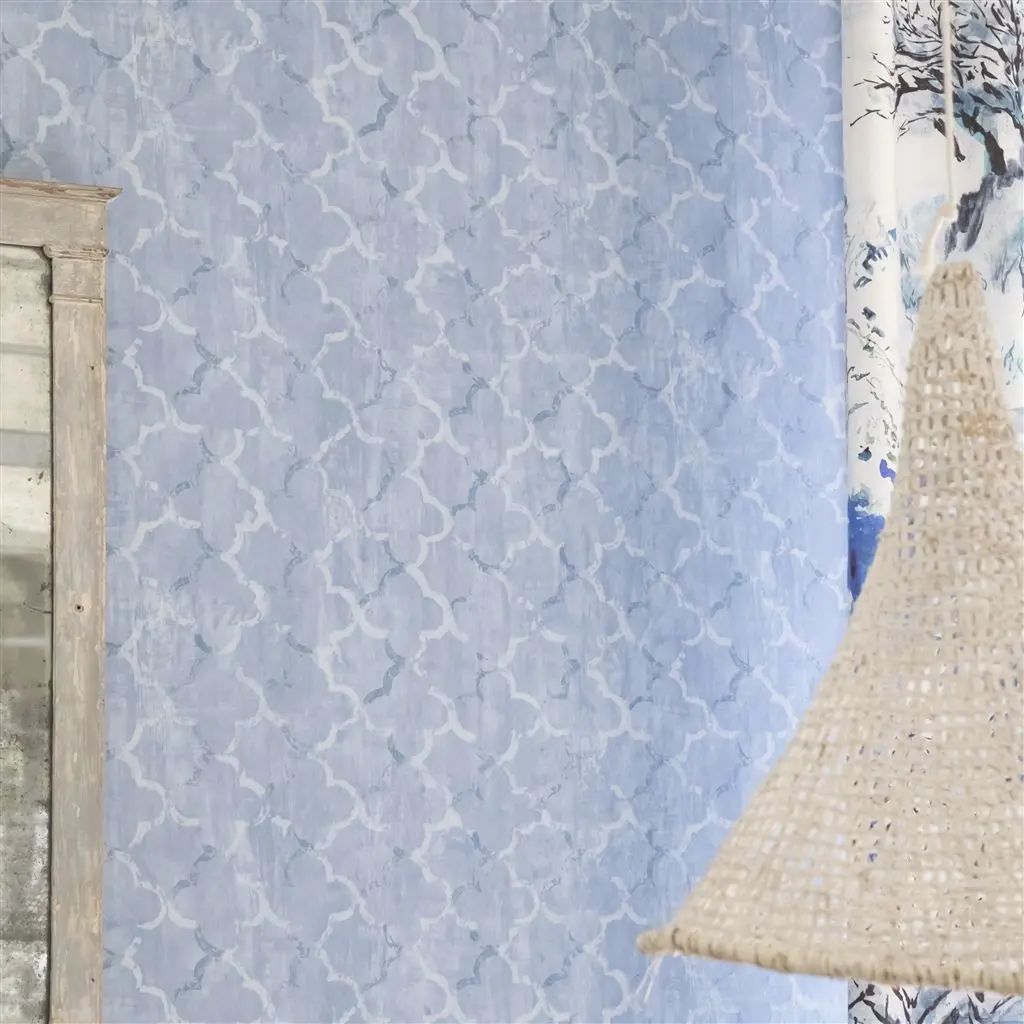 Designers Guild Chinese Trellis Cloud Wallpaper PDG650/01