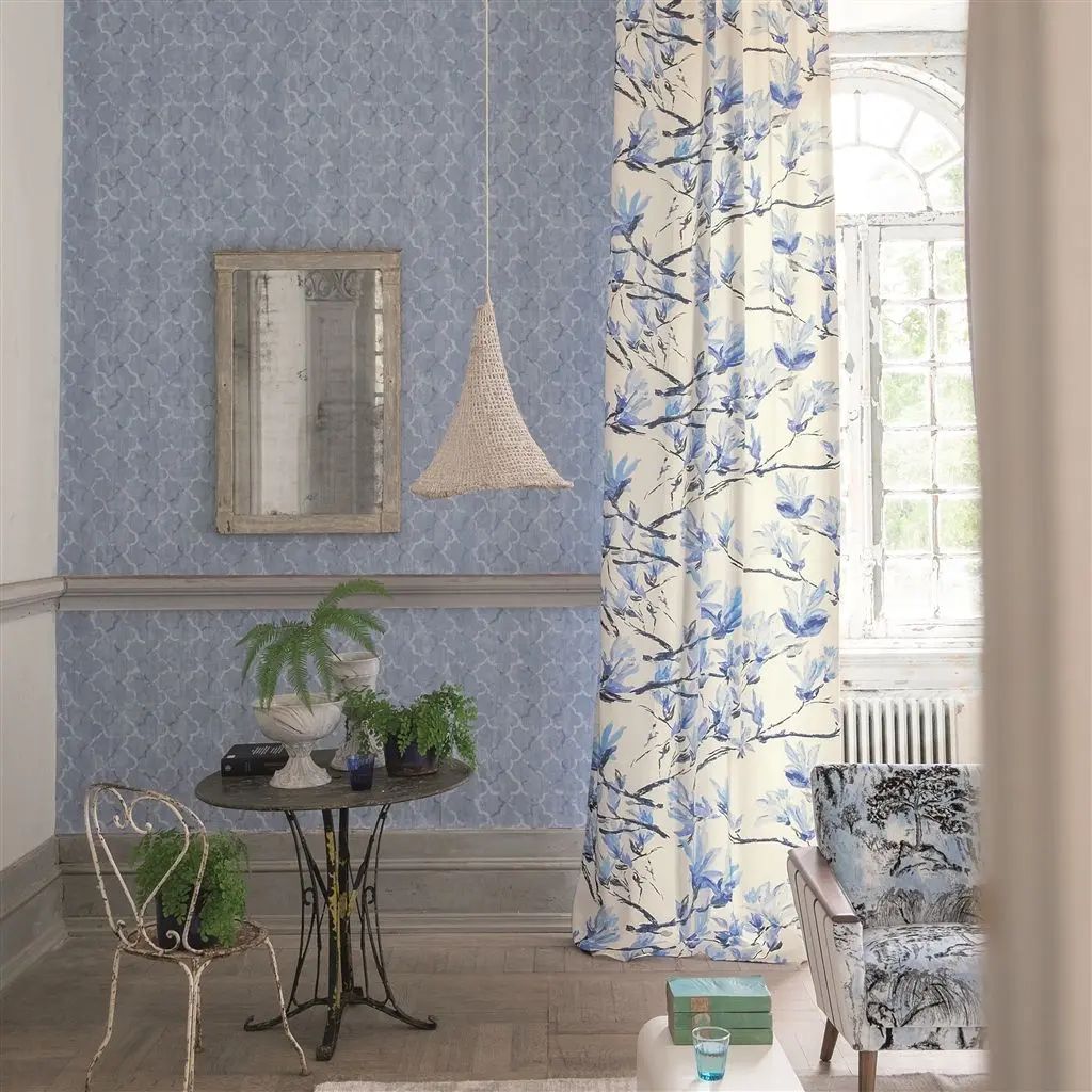 Designers Guild Chinese Trellis Cobalt Wallpaper PDG650/02