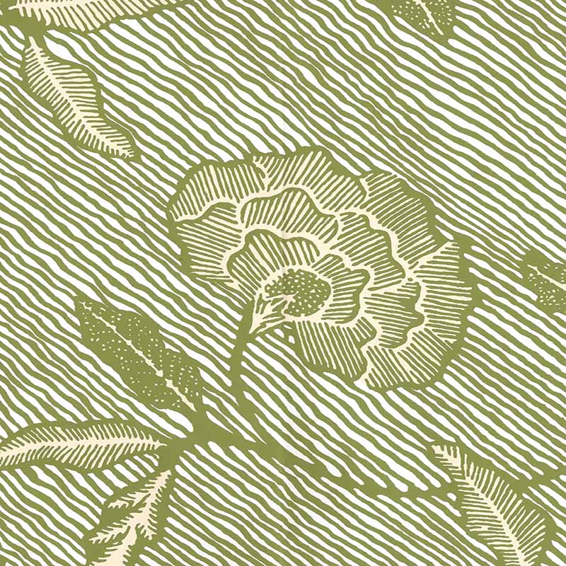 China Seas Flores II New Green Cream Wallpaper 4060M-03WP