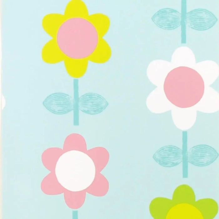 Designers Guild Floral Street Aqua Wallpaper P489/01