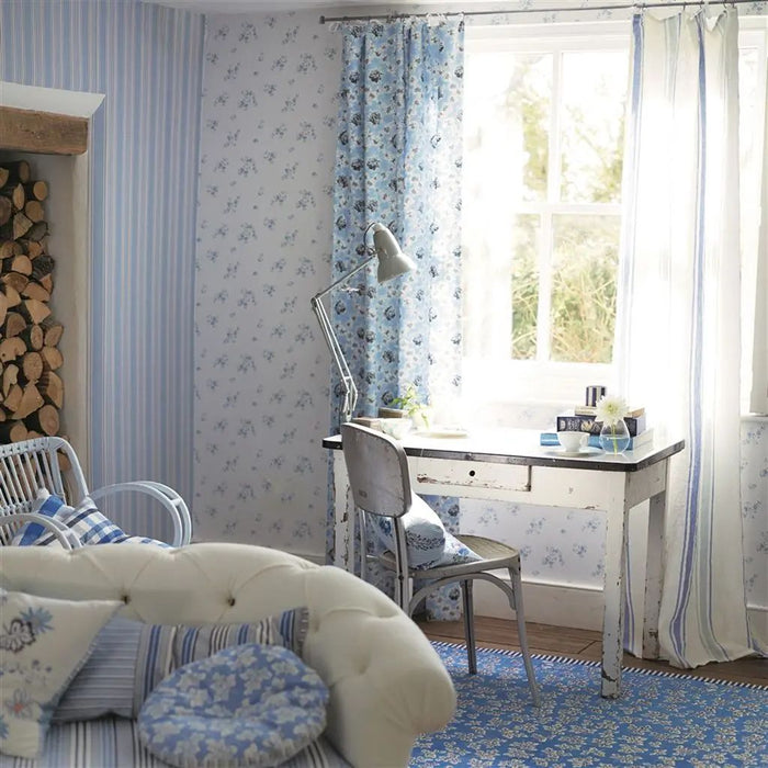 Designers Guild Gentian Aqua Wallpaper P588/03