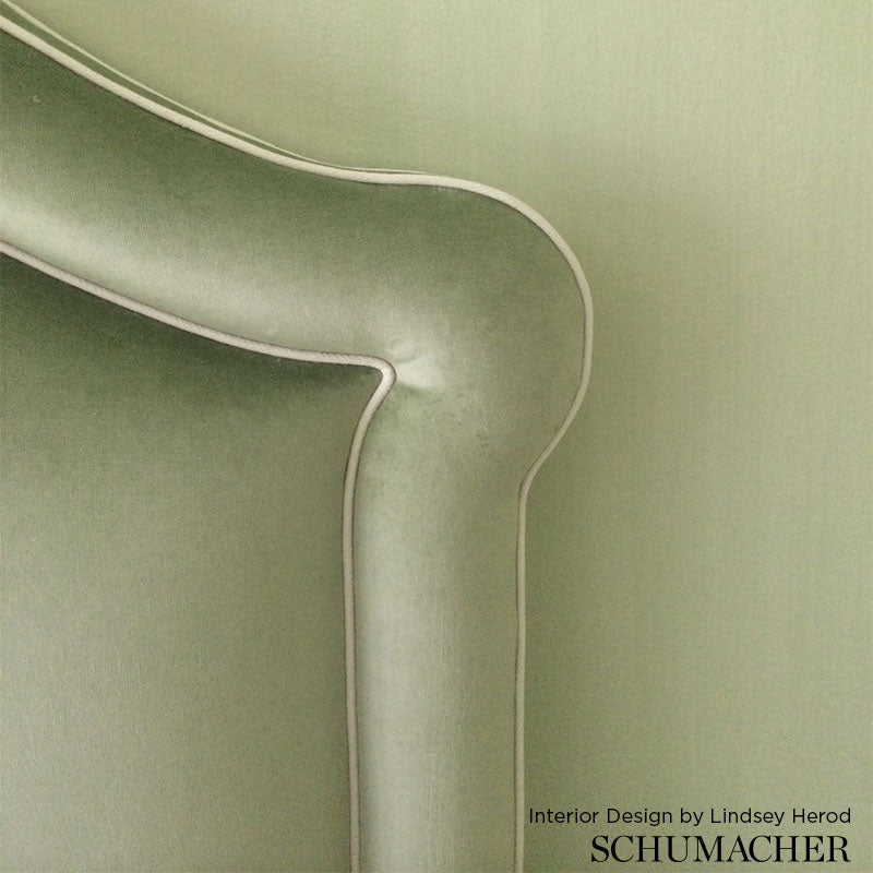 Schumacher Gainsborough Velvet Silver Fabric Sample 42741