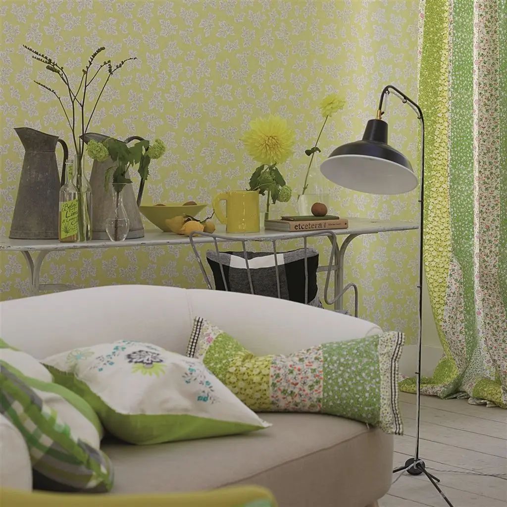 Designers Guild Meadow Leaf Alabaster Wallpaper P590/01