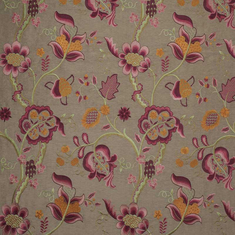 Marvic Textiles Hatfield Cerise/Mole Fabric 4472-2