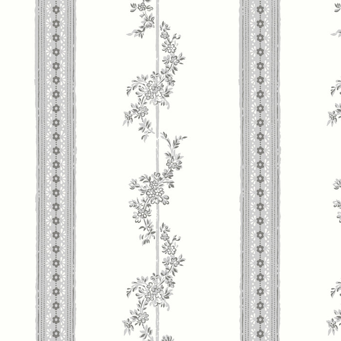 Schumacher Drottningholm Grey Wallpaper 4508