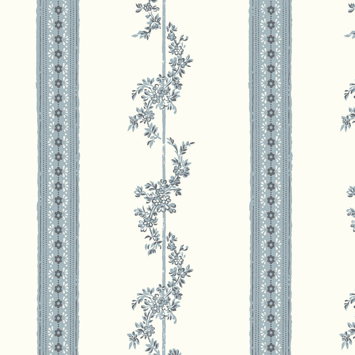 Schumacher Drottningholm Blue Wallpaper 4509