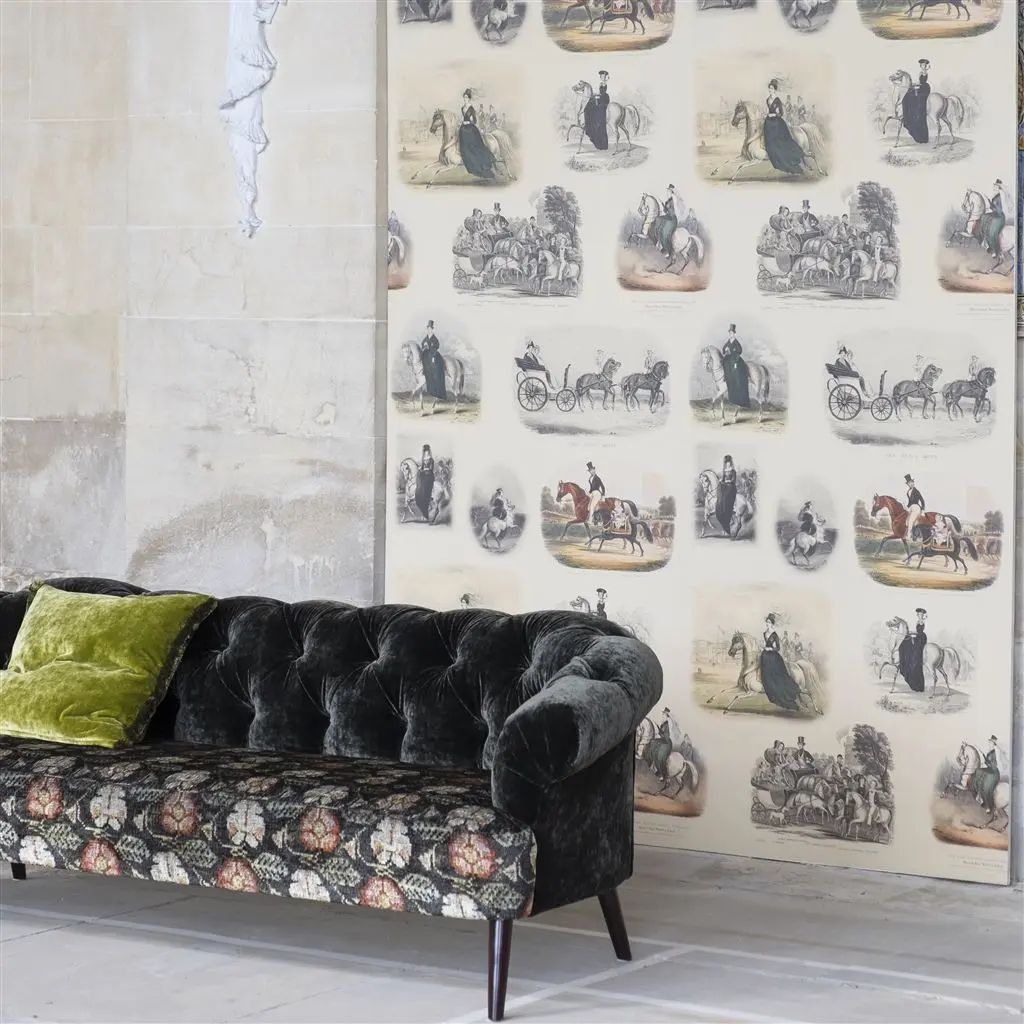 Royal Collection Royal Promenade Linen Wallpaper PRC670/01