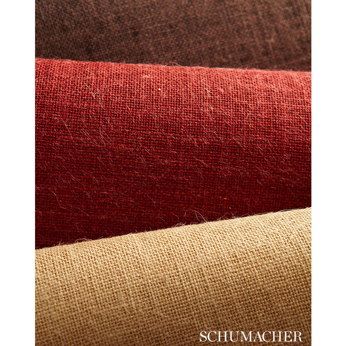 Schumacher Burlap Weave Red Wallpaper 5000865