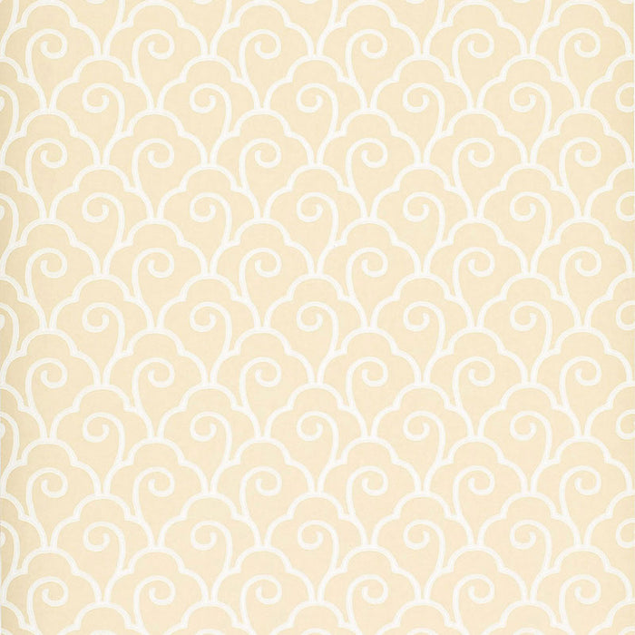 Schumacher Scallop Filigree Cream Wallpaper 5001050