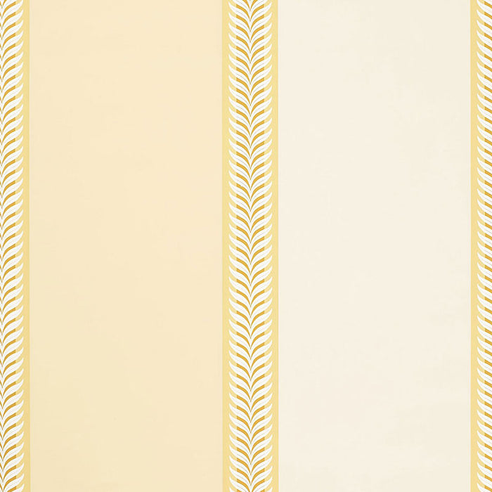 Schumacher Valais Stripe Soft Yellow Wallpaper 5002471