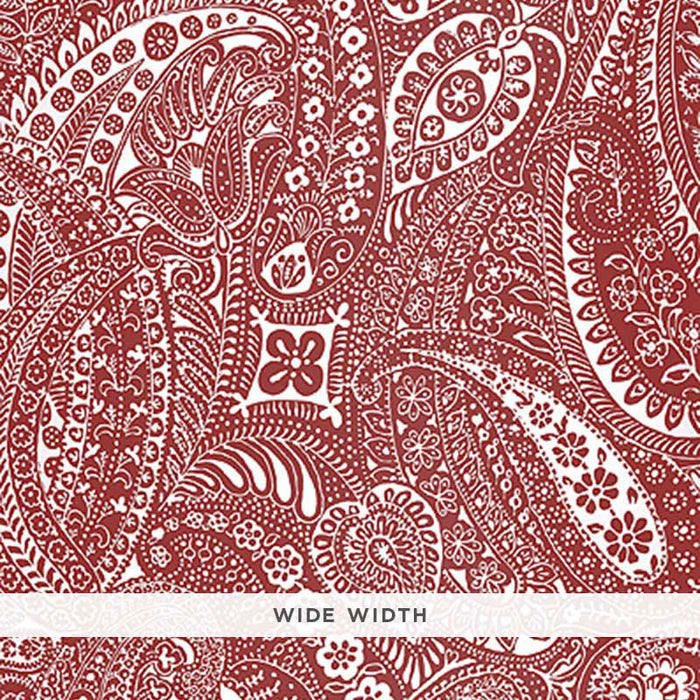 Schumacher Paisley Print Red Wallpaper 5003191