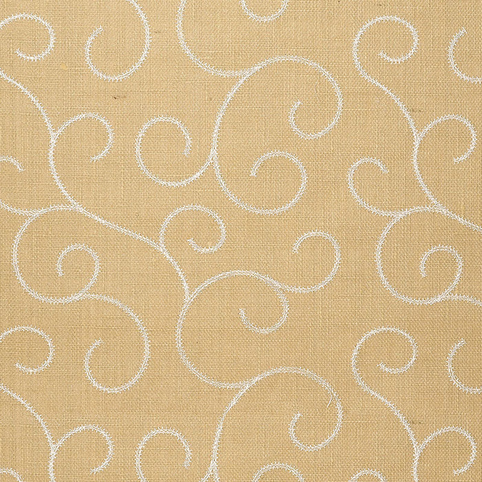 Schumacher Adhafera Scroll Straw Wallpaper 5003541