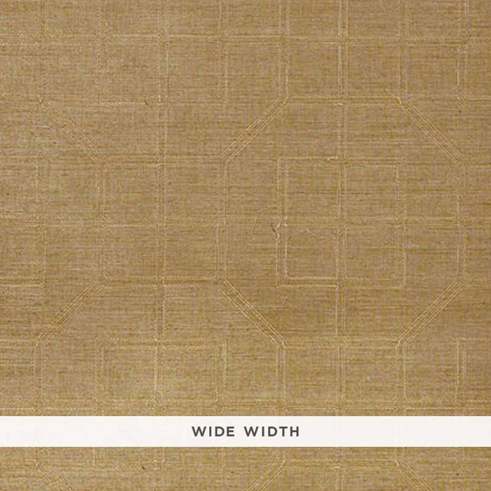 Schumacher Linyi Embroidered Fret Sisal Linen Wallpaper 5003553