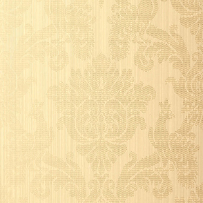 Schumacher Valette Strie Damask Champagne Wallpaper 5003660