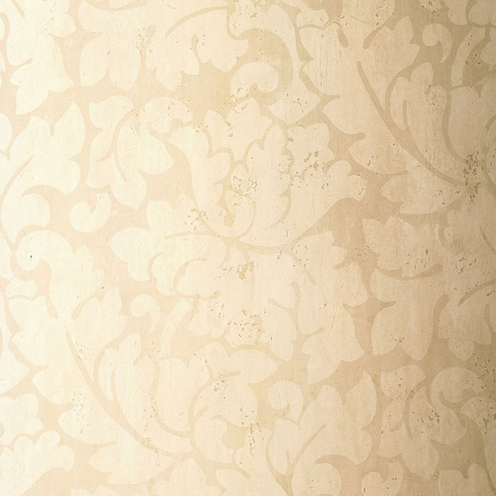 Schumacher Tolomei Damask Cream Wallpaper 5003690