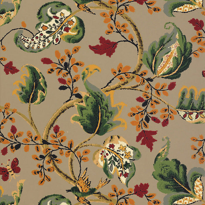 Schumacher Fox Hollow Multi On Flannel Wallpaper 5004100