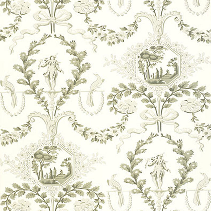 Schumacher Jester Arabesque Grisaille Wallpaper 5004110