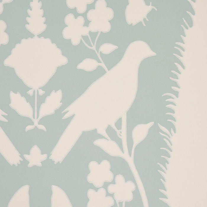 Schumacher Chenonceau Aquamarine Wallpaper 5004122