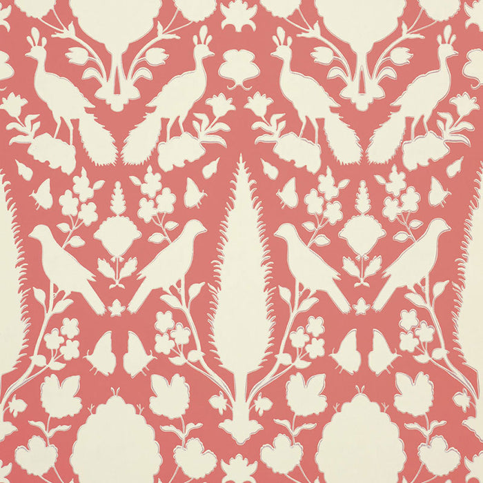 Schumacher Chenonceau Coral Wallpaper 5004125