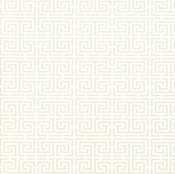 Schumacher Chinois Fret Alabaster Wallpaper 5004160