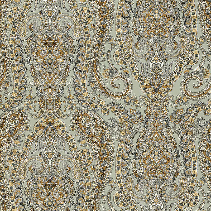 Schumacher Isabella Paisley Mineral Wallpaper 5004180