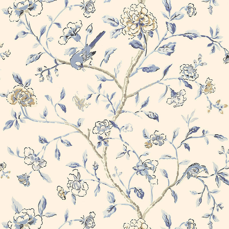 Schumacher Annabelle Vine Porcelain Wallpaper 5004401