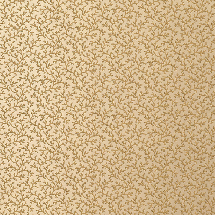 Schumacher Coral Vine Burnished Gold Wallpaper 5004416