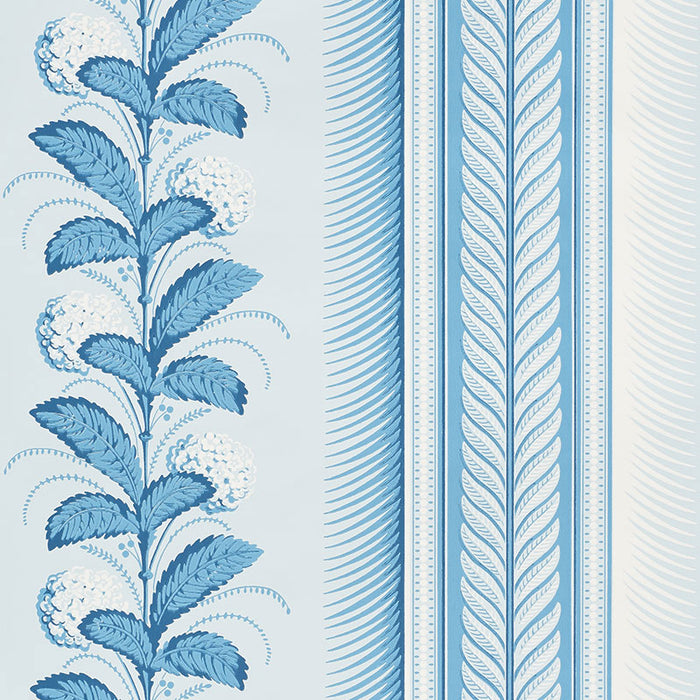 Schumacher Hydrangea Drape Delft Wallpaper 5004454