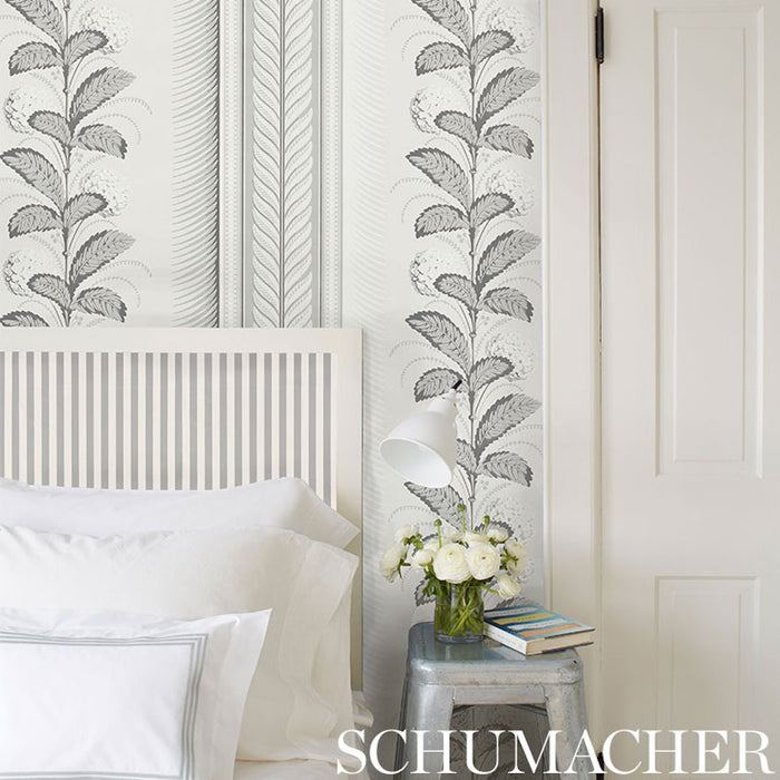 Schumacher Hydrangea Drape Grisaille Wallpaper 5004455