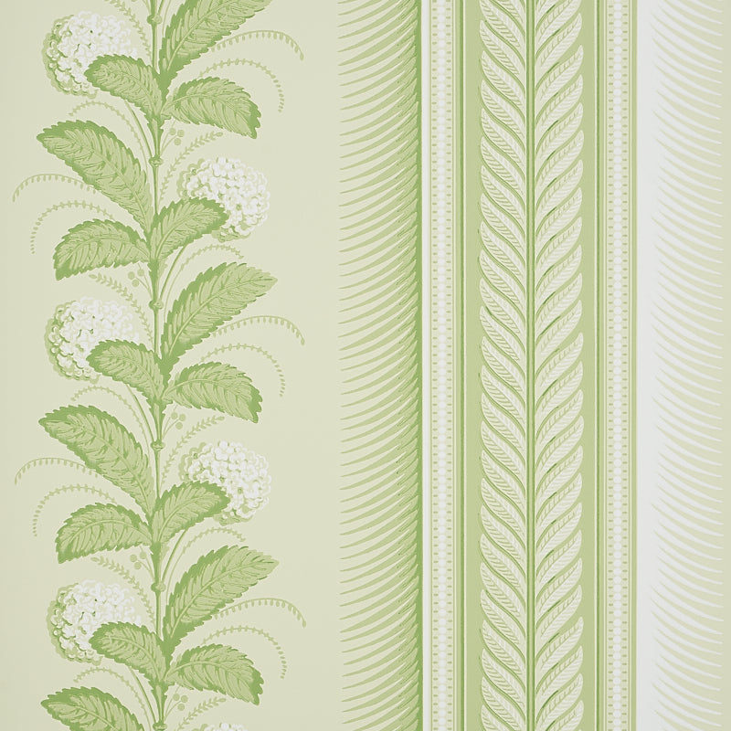 Schumacher Hydrangea Drape Green Wallpaper 5004456