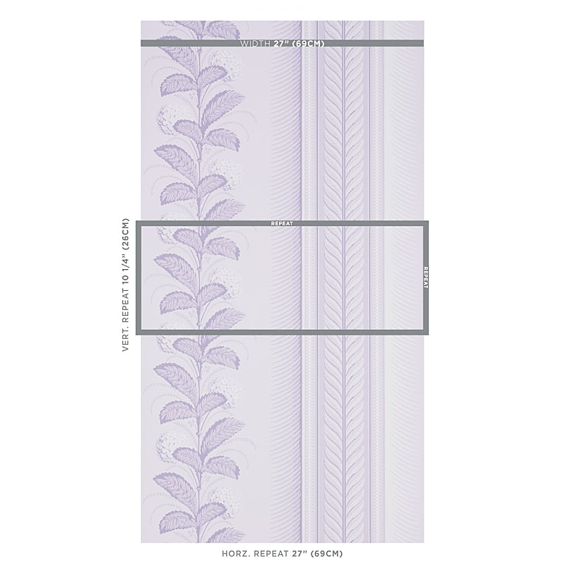 Schumacher Hydrangea Drape Lilac Wallpaper 5004457