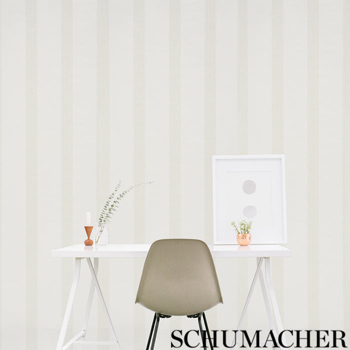 Schumacher Lorraine Stripe Blush Wallpaper 5004584