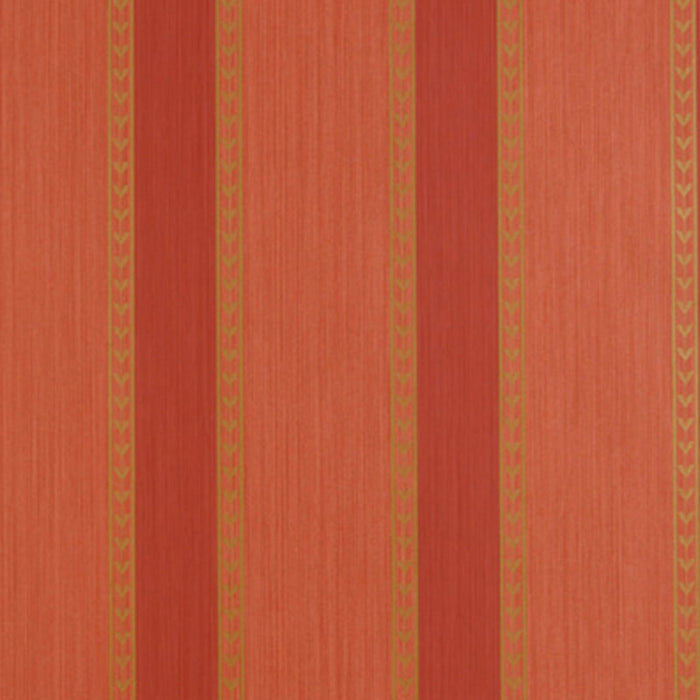 Schumacher Lansdowne Strie Stripe Coral Wallpaper 5004622