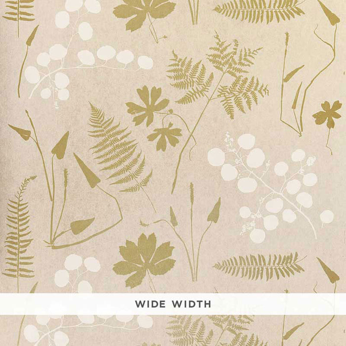 Schumacher Modern Botanical Parchment Wallpaper 5005010