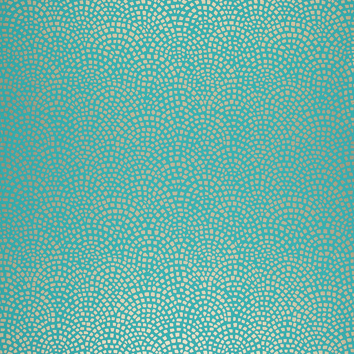 Schumacher Mosaic Turquoise Wallpaper 5005043