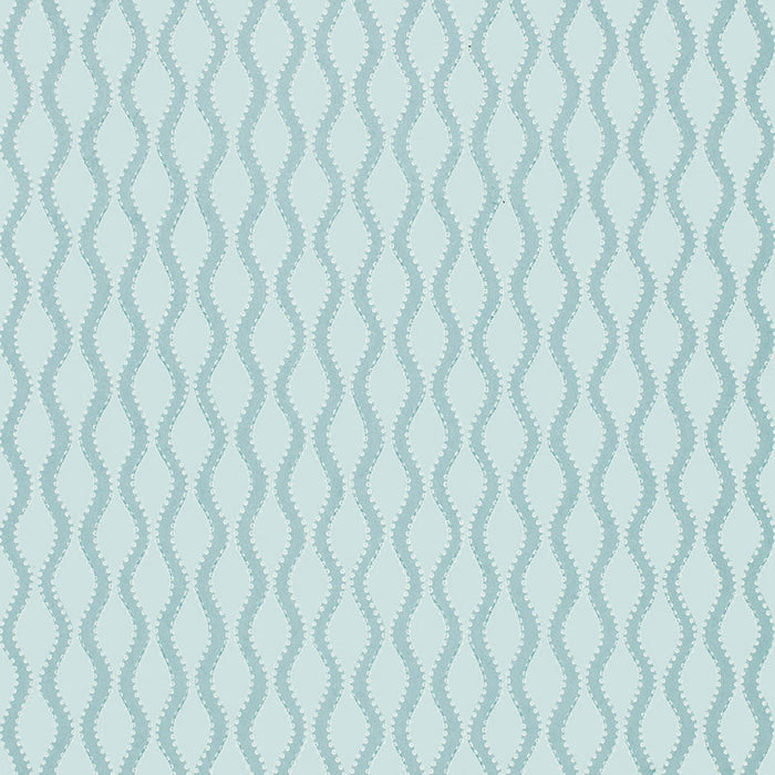 Schumacher Ribbon Wave Aqua Wallpaper 5005162