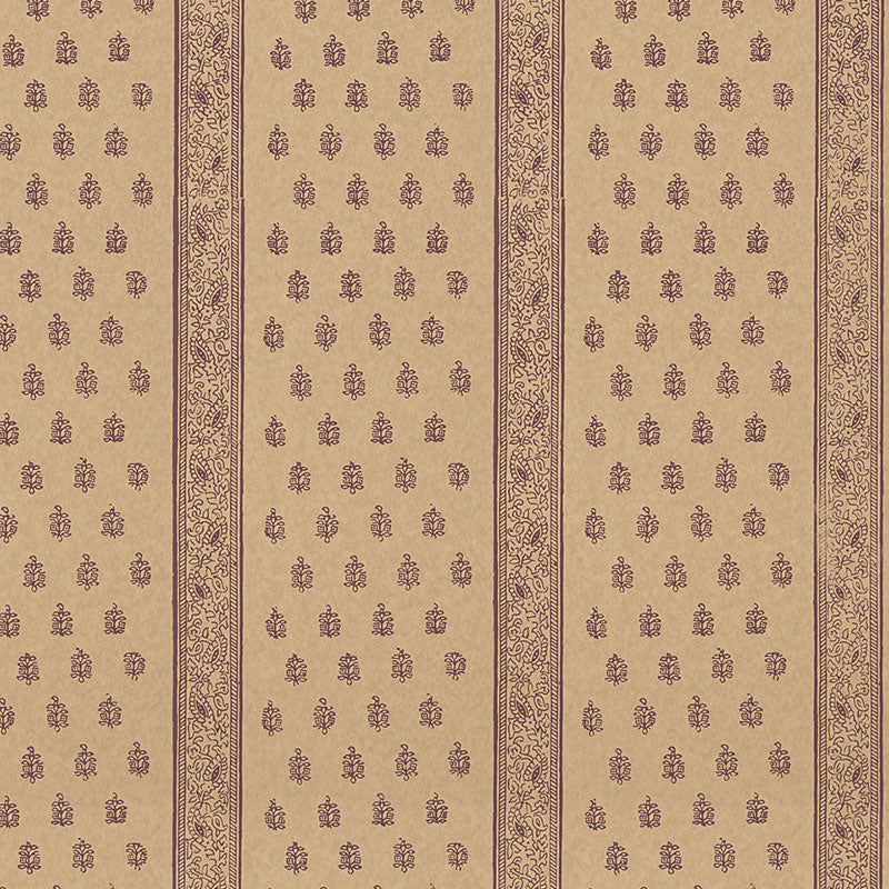 Schumacher Katsura Stripe Aubergine Wallpaper 5005203