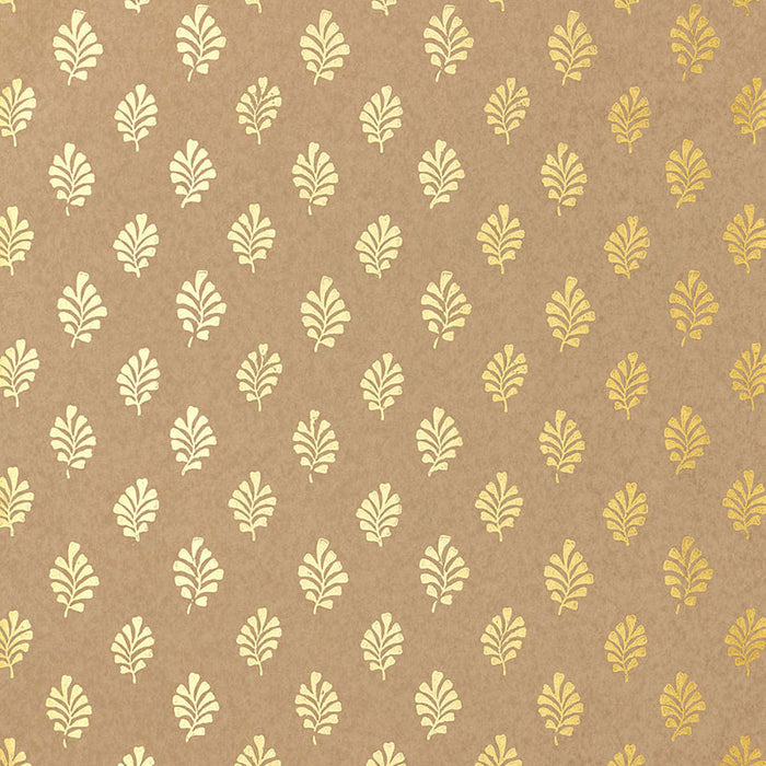 Schumacher Bakara Leaf Gilt Wallpaper 5005233