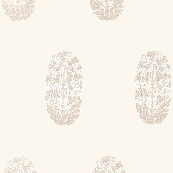 Schumacher Askandra Flower Oyster Wallpaper 5005310