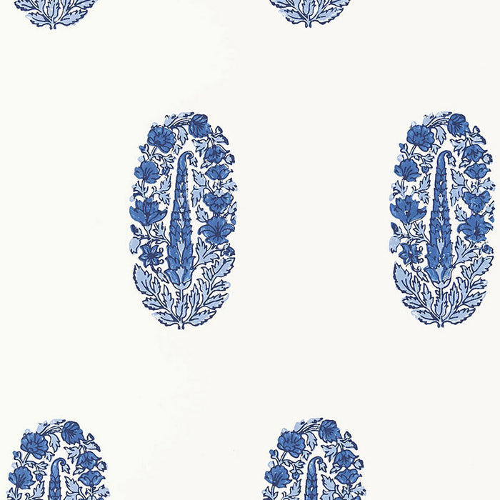 Schumacher Askandra Flower Delft Wallpaper 5005311