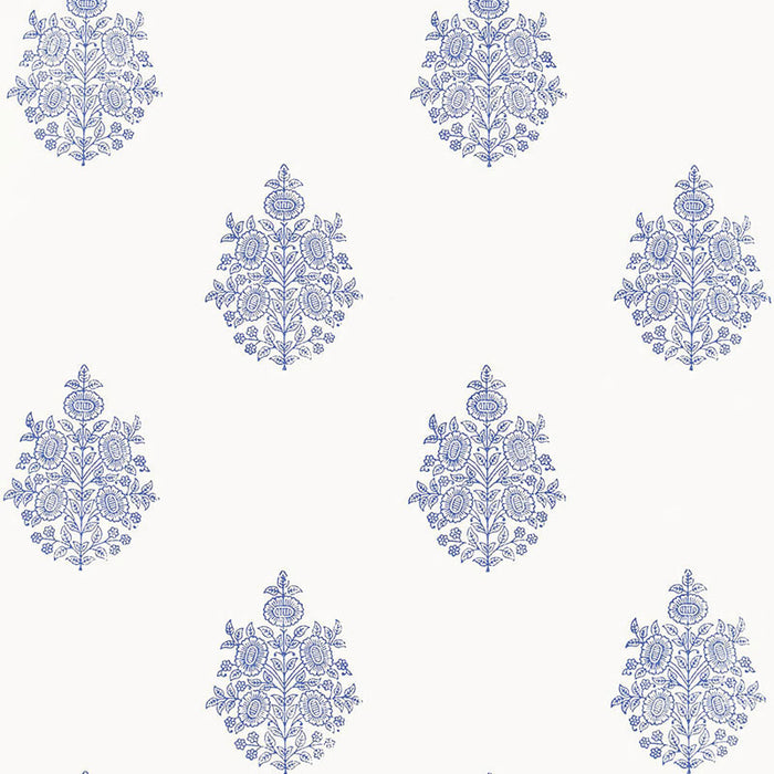 Schumacher Asara Flower Delft Wallpaper 5005321