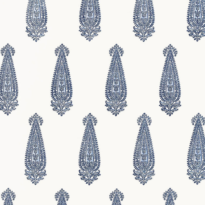 Schumacher Katara Paisley Delft Wallpaper 5005331