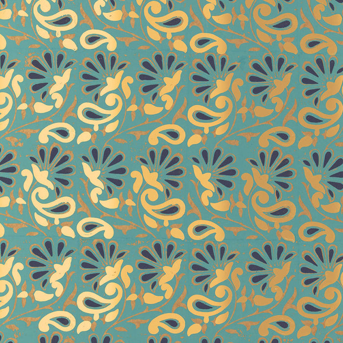 Schumacher Rampura Turquoise Wallpaper 5005343