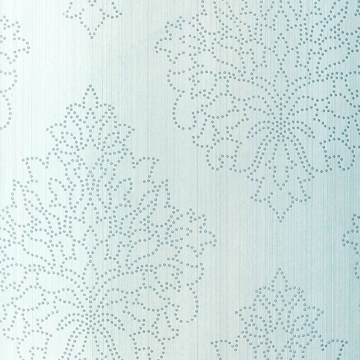 Schumacher Beaded Damask Sky Wallpaper 5005661