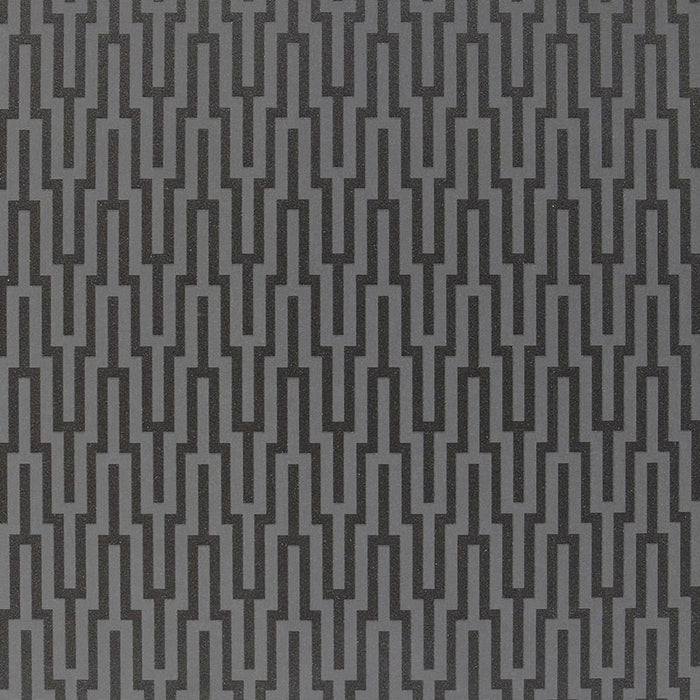 Schumacher Metropolitan Fret Black Pearl Wallpaper 5005895