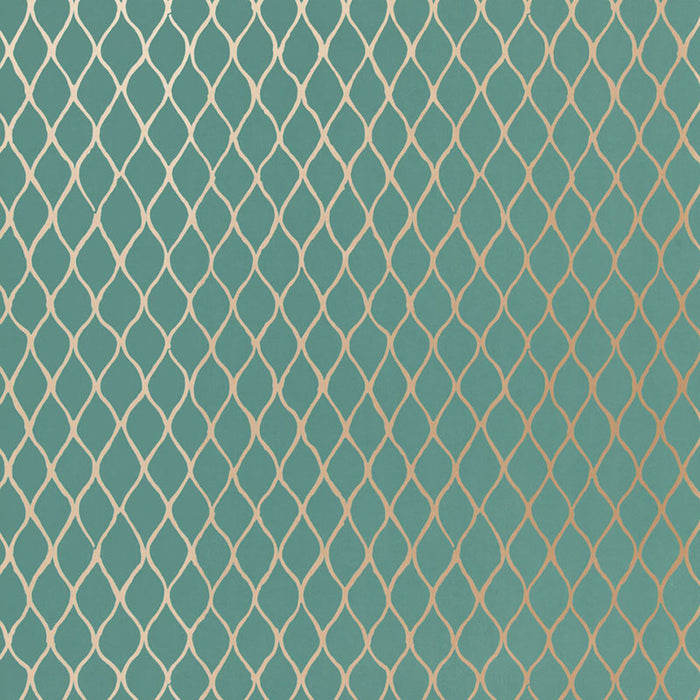 Schumacher Valencia Turquoise Wallpaper 5005911