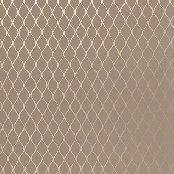 Schumacher Valencia Taupe / Pewter Wallpaper 5005912