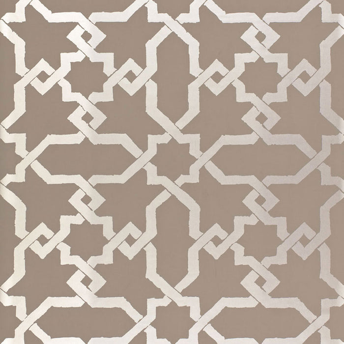 Schumacher Cordoba Taupe / Silver Wallpaper 5005922