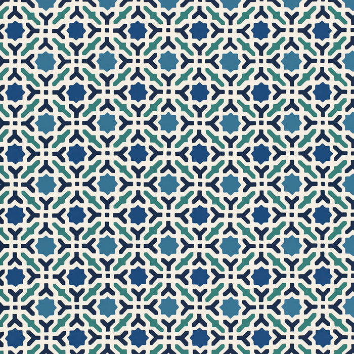 Schumacher Serallo Mosaic Aegean Wallpaper 5005970