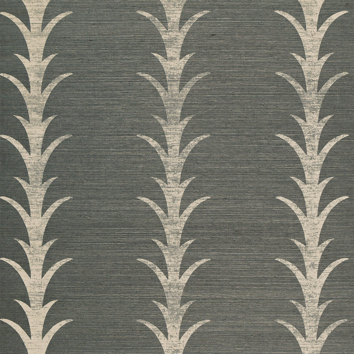 Schumacher Acanthus Stripe Sisal Shadow Wallpaper 5006050